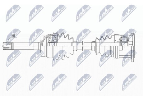 ПІВВІСЬ | NISSAN PICK UP/NAVARA D22 2.5D,2.5TD,2.5DCI 97-05, D21 2.5D,2.5TD 87-97, NP300 2.5DCI 4WD 08- /ПЕРЕД, Л/П, MTM,ATM/ NTY NPWNS104 (фото 1)