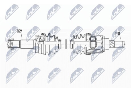 ПІВВІСЬ | NISSAN MURANO 3.5 Z50,Z51 02-14 /ЗАД,Л/П/ NTY NPWNS106