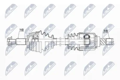 ПІВВІСЬ | NISSAN MICRA K12 1.2,1.4,1.6, NOTE E11 1.6 06- /ПРАВ,ATM/ NTY NPWNS110
