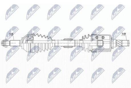 ПІВВІСЬ | NISSAN ALTIMA 2.5,2.5HYBRID L32/D32 07-12 /ЛІВ,MTM/ATM/ NTY NPWNS128