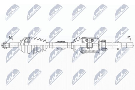 ПІВВІСЬ | NISSAN ALTIMA 2.5,2.5HYBRID L32/D32 07-12 /ПРАВ,ATM/MTM/ NTY NPWNS130