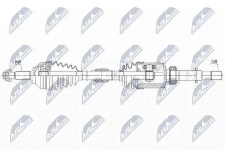 ПІВВІСЬ | NISSAN ALTIMA 2.5,2.5HYBRID L32/D32 07-12 /ПРАВ,ATM/MTM/ NTY NPWNS130