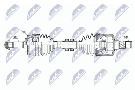 ПІВВІСЬ | NISSAN PRIMERA P12 2.0I, 2.2DI 126KM 02-/ЛІВ,MTM/ NTY NPWNS140 (фото 1)