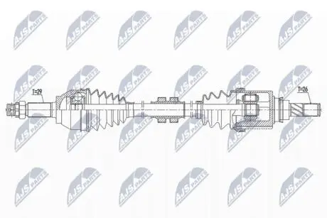 ПІВВІСЬ | NISSAN EVALIA/NV200 1.5DCI 10- /ЛІВ/ NTY NPWNS144