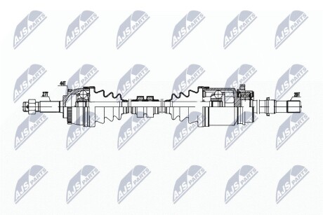 ПІВВІСЬ | NISSAN PRIMERA P12 1.9DCI 02- /ПРАВ,MTM/ NTY NPWNS157