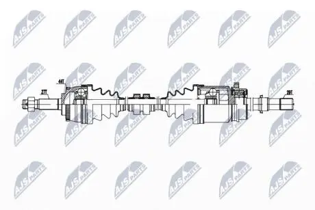 ПІВВІСЬ | NISSAN PRIMERA P12 1.9DCI 02- /ПРАВ,MTM/ NTY NPWNS157