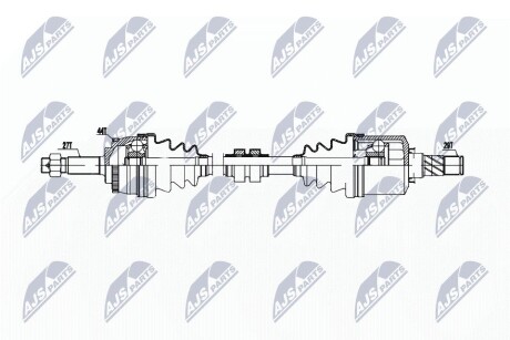 ПІВВІСЬ | NISSAN PRIMERA P12 1.9DCI 02- /ЛІВ,MTM/ NTY NPWNS158