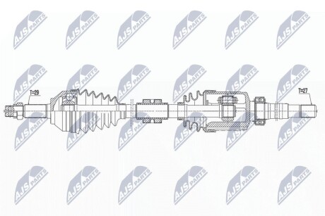 ПІВВІСЬ | NISSAN QASHQAI 2.0 140KM 2WD 07-, X-TRAIL T31 2.0 2WD 08- /ПЕРЕД,ПРАВ,ATM CVT/ NTY NPWNS160