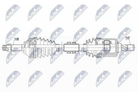 ПІВВІСЬ | NISSAN QASHQAI 2.0 140KM 2WD 07-, X-TRAIL T31 2.0 2WD 08- /ПЕРЕД,ЛІВ,ATM CVT/ NTY NPWNS162