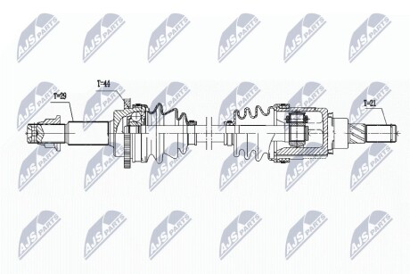 ПІВВІСЬ | NISSAN X-TRAIL T30 01-07/ЗАД,L=P,MTM,ATM/ NTY NPWNS166