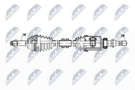 ПІВВІСЬ | NISSAN QASHQAI 2.0 2WD 07-13 /ПЕРЕД,ПРАВ,MTM 6B/ NTY NPWNS167