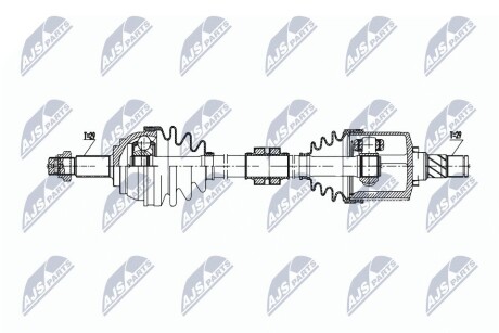 ПІВВІСЬ | NISSAN MURANO 3.5 4WD 03-08 /ПЕРЕД,ЛІВ,ATM CVT/ NTY NPWNS169 (фото 1)