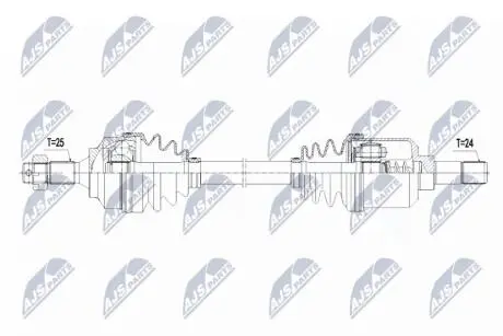 ПІВВІСЬ | PEUGEOT 206 1.6HDI,2.0HDI,2.0 00- /ЛІВ/ NTY NPWPE025