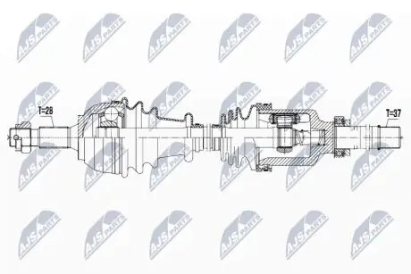 ПІВВІСЬ | CITROEN C5 III 1.6THP 09- /ЛІВ,AT6/ NTY NPWPE035