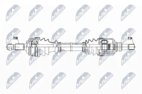 ПІВВІСЬ | PEUGEOT 308 II 1.2VTI,1.6HDI 13-, CITROEN BERLINGO 1.5HDI 18- /ПРАВ,MTM/ NTY NPWPE049