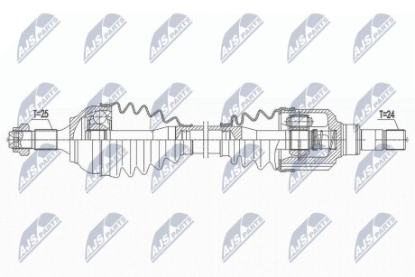 ПІВВІСЬ | PEUGEOT 208 1.6HDI 13-, CITROEN C3 II 1.6HDI 16- /ПРАВ, MTM BE4R/ NTY NPWPE055