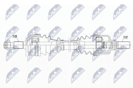 ПІВВІСЬ | PEUGEOT 508 1.6THP,1.6BLUEHDI 10-18 /ЛІВ,ATM A6/ NTY NPWPE061