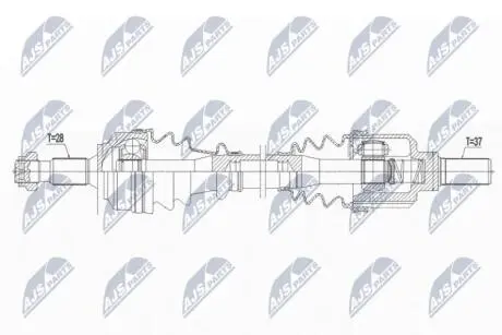 ПІВВІСЬ | PEUGEOT 508 1.6THP,1.6BLUEHDI 10-18 /ЛІВ,ATM A6/ NTY NPWPE061