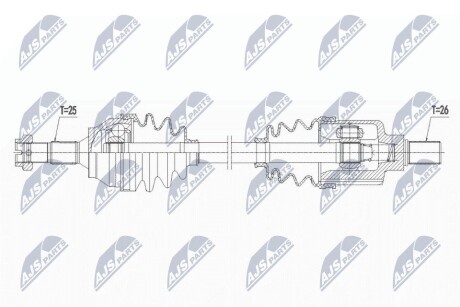 ПІВВІСЬ | PEUGEOT 2008 1.6HDI 13-, 207 1.6 16V 07-13 /ЛІВ,ATM/ NTY NPWPE063