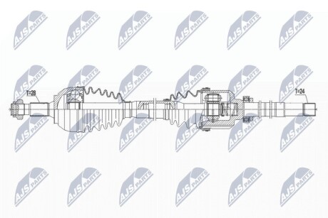 ПІВВІСЬ | PEUGEOT 508 12-, RCZ 10- /ПРАВ, MTM M6 MC/, CITROEN C5 III 1.6HDI R6 10-, DS5 11- /ПРАВ MTM M6/ NTY NPWPE065