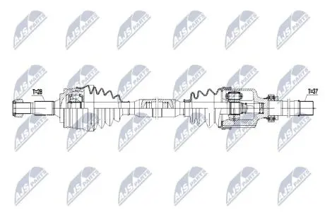 Приводной вал peugeot 3008 1.5hdi 18- /атм,1637186880 NTY NPWPE069