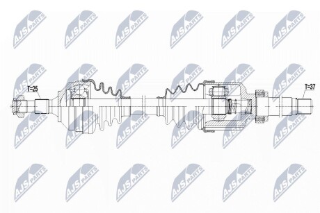 ПІВВІСЬ | PEUGEOT 308 2.0HDI 07-, 3008 1.6HDI/2.0HDI 09-, 5008 2.0HDI 09- /ПРАВ,ATM/ NTY NPWPE081