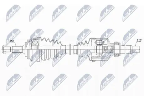 ПІВВІСЬ | PEUGEOT 308II 1.6BLUEHDI,2.0BLUEHDI,2.0GT BLUEHDI 04.2017- /ПРАВ,ATM/ NTY NPWPE089