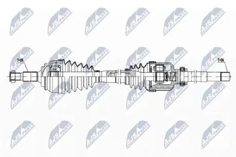 ПІВВІСЬ | PEUGEOT 308 1.6GT,1.6GTI 15-21 /ПРАВ,MTM MC/ NTY NPWPE097