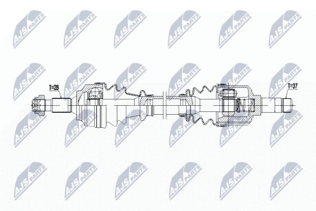 ПІВВІСЬ | PEUGEOT EXPERT/TRAVELLER 1.6BLUEHDI 115KM 16-, CITROEN JUMPY/SPACETOURER 1.6BLUEHDI 16-, TOYOTA PROACE/PROACE VERSO 1.5D4D,1.6D4D 16- /ЛІВ,MTM ML6C/ NTY NPWPE099