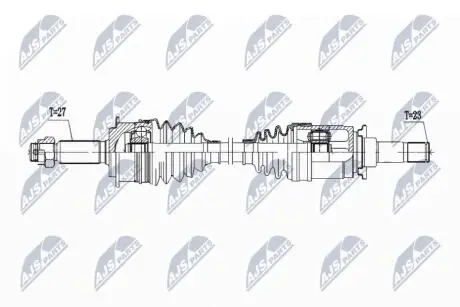ПІВВІСЬ | PEUGEOT 4007 4WD 2.2HDI 07-, MITSUBISHI OUTLANDER 4WD 2.2DI-D 07-, CITROEN C-CROSSER 4WD 2.2HDI 07- /ЗАД,ПРАВ,MTM/ NTY NPWPE105