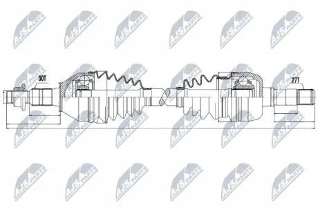 ПІВВІСЬ | OPEL SKRZYNIA MTM F40 INSIGNIA 1.6SIDI, 2.0T, 2.0CDTI 08- Л/П, ZAFIRA C 05- /ЛІВ/ NTY NPWPL036