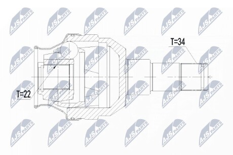 Внутренний шрус opel antara 4wd 06 chevrolet captiva 4wd 06,4804594 NTY NPWPL052