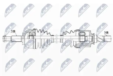 ПІВВІСЬ | OPEL VIVARO B 1.6CDTI 15-, RENAULT TRAFFIC III 1.6DCI 14-, NISSAN NV300 1.6DCI 17-, FIAT TALENTO 1.6JTD 17- /ЛІВ/ NTY NPWPL057