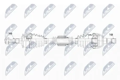 ПОВОСЬ | OPEL ASTRA J 1.4T 09- /ПРАВ/ NTY NPWPL067
