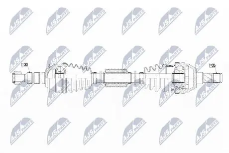 ПІВВІСЬ | OPEL ASTRA J 1.7CDTI 09- /ПРАВ/ NTY NPWPL071