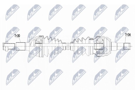 Приводной вал (полуось) opel antara 4wd 06 chevrolet captiva 4wd 06,4804632 NTY NPWPL085