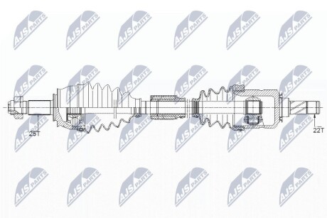 ПІВВІСЬ | OPEL CORSA D 1.3CDTI 06-14 /ПРАВ/ NTY NPWPL095