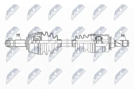 ПІВВІСЬ | OPEL CORSA E 1.3CDTI 14- /ЛІВ, MTM/ NTY NPWPL097
