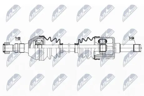 ПІВВІСЬ | SAAB 9-3 08-, 9-3X 09-, CADILLAC BLS AWD 06- /ЗАД,ПРАВ/ NTY NPWPL111