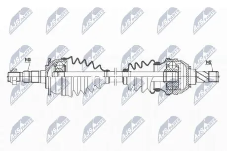 ПІВВІСЬ | OPEL ASTRA J 1.4,1.4T,1.6 10- /ЛІВ,MTM5/ NTY NPWPL121