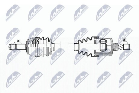 ПІВВІСЬ | OPEL CORSA D 1.6T, 1.7CDTI 06-, CORSA E 1.6T 15- /ЛІВ,MTM 6B/ NTY NPWPL133 (фото 1)