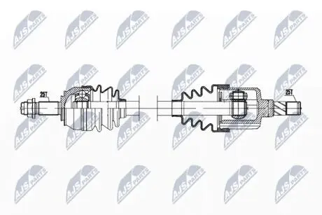 ПІВВІСЬ | OPEL CORSA D 1.6T, 1.7CDTI 06-, CORSA E 1.6T 15- /ЛІВ,MTM 6B/ NTY NPWPL133