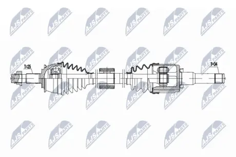 ПОЛУОСЬ NTY NPWPL151
