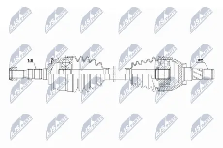 ПОЛУОСЬ NTY NPWPL154