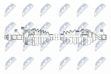 ПОЛУОСЬ NTY NPWPL157