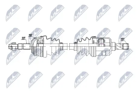 ПОЛУОСЬ NTY NPWPL163