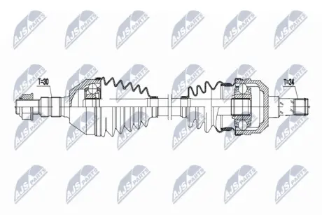 ПОЛУОСЬ NTY NPWPL164