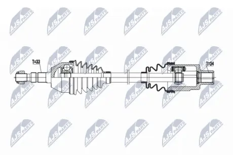 ПОЛУОСЬ NTY NPWPL166