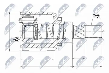 Внутренний шрус dacia duster 10 задний,396004652r NTY NPWRE053