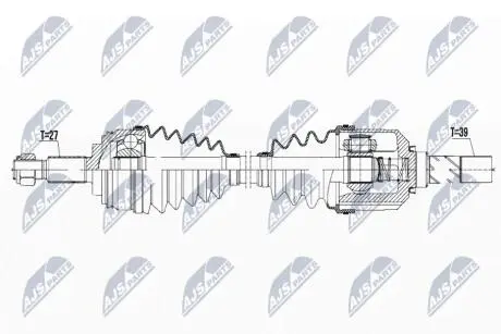 ПІВВІСЬ | RENAULT MEGANE III 2.0TCE,2.0RS 09-15 /ЛІВ/ NTY NPWRE083